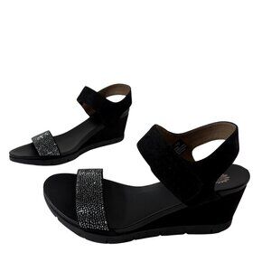 Yellow Box Bethel Womens Velcro Ankle Strap Platform Sandal Sz 10 Black Studded‎